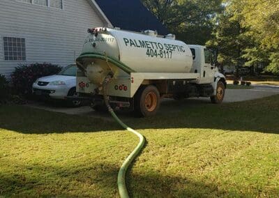Palmetto Septic & Utilities | Gray Court, SC | Septic Truck pumping septic tank